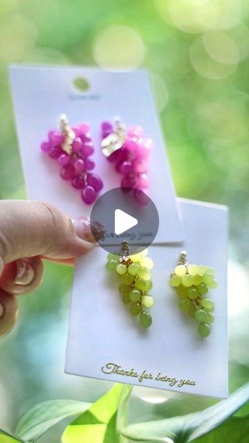 Let's Resin on Instagram: "🍇 We are thrilled to share our latest creation with you—beautiful grape earrings, crafted using our NEW 18 Colors Dark Colored UV Resin Kit. Each tiny grape was made by dipping into the vibrant UV resin. Watch the magic happen as each small grape takes shape, turning a simple idea into a dazzling piece of jewelry! 💚 🔗 15% off discount code "𝟏𝟖𝐂𝐎𝐋𝐎𝐑𝐔𝐕" for you, link in the bio. 🌟 Ready to unleash your creativity? Grab your kit now and start creating your own colorful pieces!  #letsresin #letsresinuvresin #uvresincharm #uvresinjewelry #resinjewelry #diy #uvresinearring #uvresincraft #uvresinart #resinart_ideas #uvresin #diyjewelry #jewelrymaking" Uv Resin Jewelry Ideas, Epoxy Resin Jewelry, Uv Resin Ideas, Uv Resin Crafts, Resin Earrings Ideas, Uv Resin Jewelry, Resin Earrings, Grape Earrings, Resin Jewelry Making