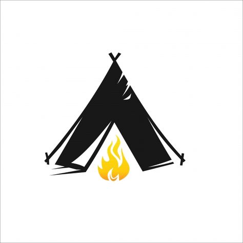 Camping Logo Design Graphics, Camping Logo Design Ideas, Camp Logo Design, Camping Logo Design, Camping Vector, Tent Logo, Camping Logo, Camp Logo, Camping Clipart