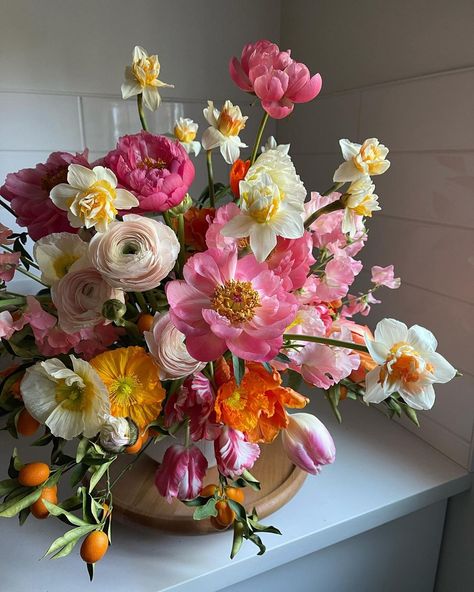 Colorful Flowers, Vase, Flowers, Wall, White