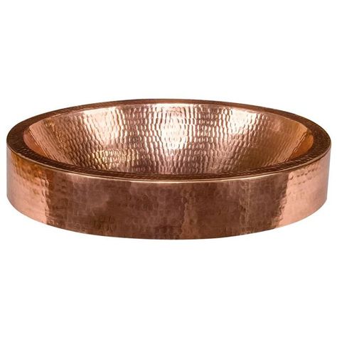 Premier Copper Products VO17SKPC 17 in. Compact Oval Skirted Vessel Hammered Copper Sink in Polished Copper | Walmart Canada Hammered Copper Sink, Copper Vessel Sinks, Copper Sink Bathroom, Copper Fixture, Copper Vessel, Copper Bathroom, Refinish Kitchen Cabinets, Copper Sink, Copper Kitchen