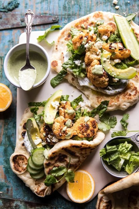 Cauliflower Shawarma, Green Tahini, Sommer Mad, Half Baked Harvest, Kebabs, Healthy Delicious, Cauliflower Recipes, Tahini, Recipes Healthy