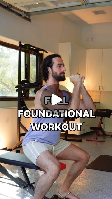 Elijah Matelson on Instagram: "Full Embody Foundations Workout 🏋️‍♀️ 🤸Save This

Patterns Trained:
Squat
Push
Hinge
Pull 

1-4 Rounds of 8-25 reps 
I’m giving a broad range. This is dependent on the individual. 

🚀Who’s excited to join me for the launch of my 60 Day Embody Foundations training program? You’ll develop a body that looks incredible and one that also functions without pain or restriction. True freedom inside-out as you learn how to move and how to make progress with your strength and mobility! For any age and any stage 💪

Release date coming soon 👀 

#strength #mobility #function #painfree #longevity #posture #embody" Functional Patterns Training Workout, Strength Mobility, Foundation Training, Strength And Mobility, True Freedom, Training Program, Pain Free, Training Programs, Fitness Training