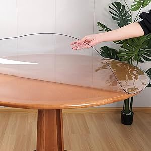 Clear Table Cover, Kitchen Table Cover Ideas, Tablecloth Protector, Plastic Dining Table, Vinyl Table Covers, Table Top Covers, Vinyl Table, Coffee Desk, Clear Desk