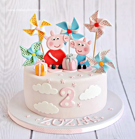 Peppa Pig Cake - Cake by Natalia Kudela Pig Birthday Decorations, Bolo Da Peppa Pig, Pig Cakes, Greta Gris, Peppa Pig Birthday Cake, Pig Birthday Cakes, Pig Birthday Party, Peppa Pig Cake, Peppa Pig Birthday Party