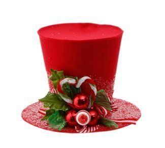 RAZ Imports Decorative Red Holly Top Hat Peppermint Christmas Decorations, Raz Imports Christmas, Red Top Hat, Metallic Ornaments, Christmas Ornament Storage, Christmas Tree Storage, Raz Imports, Peppermint Christmas, Ornament Box