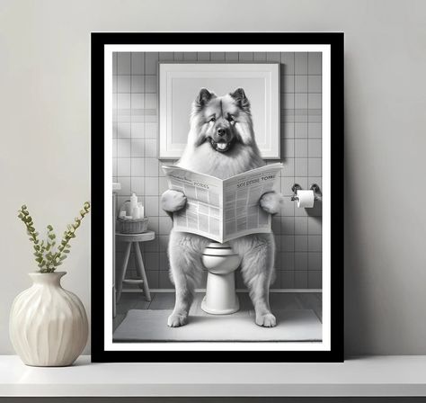 Sealyham Terrier, Patterdale Terrier, Wall Art Funny, Funny Bathroom Decor, Funny Bathroom, Dog Wall Art, West Highland Terrier, Bathroom Humor, Art Funny