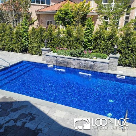 Pool Liner Colors, Loop Loc Pool Liner Colors, Island Granite Pool Liner, Pool Liners Inground, Grey Opal Pool Liner, Aqua Pool Liner, Latham Reef Pool Liner, Vinyl Swimming Pool, Backyard Splash Pad