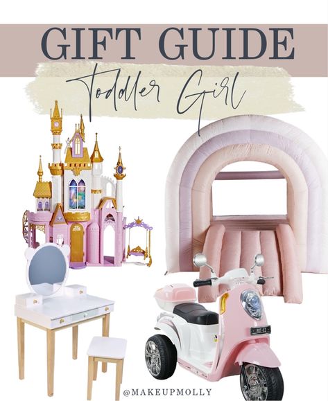 All of the cute toddler girl holiday gift finds 💗 . Toddler girl gift ideas Toddler girl holiday gifts Gifts for little girls Toddler girl wooden toys Toddler girl toys Toddler girl presents Toddler girl 2nd birthday Cute toddler girl gifts Holiday gifts toddler girl Little girl gifts Princess castle toy Toddler girl vanity Rainbow bounce house Toddler vanity Follow my shop @Makeupmolly on the @shop.LTK app to shop this post and get my exclusive app-only content! #liketkit @sho Birthday Gifts For 3 Year Girl, Gifts For Two Year Old Girl, Gifts For 2 Year Girl, Toddler Vanity, Girl Vanity, Toddler Gift Ideas, Girl Presents, Birthday Toddler Girl, Girl Gift Ideas