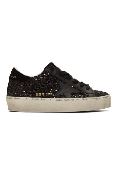 Black Golden Goose, Golden Goose Black, Black Luxury, Luxury Sneakers, Star Sneakers, Black Glitter, Golden Goose, Shoe Game, Golden Goose Sneaker