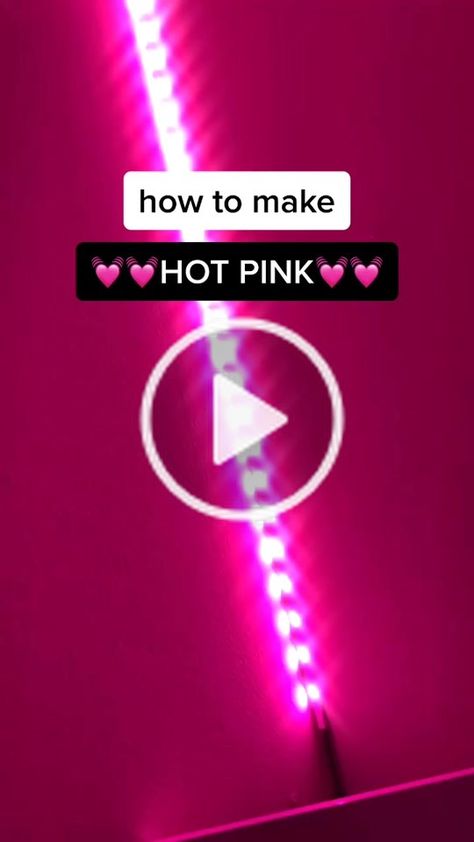 Led Lights Colors😍✨ (@ledlights.colors) has created a short video on TikTok with music A.M.. | Hot Pink💓 ps: In some videos (not all) we're gonna start giving hints about us!✨ #foryou#fyp#hotpink#ledlights | how to make | 💓💓HOT PINK💓💓 | red up 34 | ... Hot Pink Bedroom Aesthetic Preppy, How To Make Hot Pink Led Lights, Hot Pink Led Lights Diy, How To Make Pink Led Lights, Preppy Led Light Colors, Hot Pink Led Lights, Pink Led Lights Bedroom, Where To Put Led Lights In Room, Hot Pink Bedroom Aesthetic