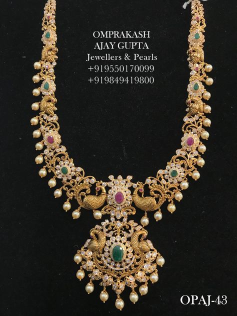 Jewellery Model, Long Haram, Neck Pieces Jewelry, Gold Jewelry Simple Necklace, Beautiful Gold Necklaces, Gold Necklace Indian, Gold Necklace Indian Bridal Jewelry, Gold Bridal Jewellery Sets, Bridal Jewelry Collection