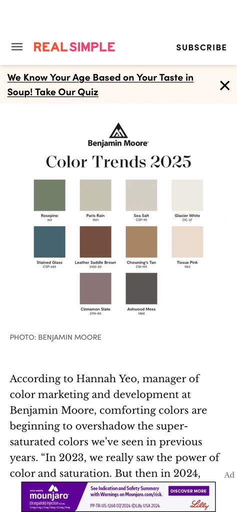 Benjamin Moore has released their 2025 Color Trends palette and it looks like next year's paint shades will be all about quiet sophistication and comfort. Benjamin Moore Paint Colors 2020, 2025 Bedroom Color Trends, 2025 Paint Color Trends, 2025 Color Trends, Benjamin Moore Paint Colours, Paint Color Trends, Trending Paint Colors, House Color Palettes, Entertaining Gifts