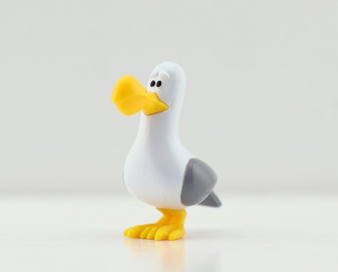 I Always Thought This Seagull Said “Mike!” Because Nemo Came Out After Monsters Inc. Clay Animals, Monsters Inc, Rubber Duck, Polymer Clay Crafts, Air Dry Clay, Clay Crafts, Lighthouse, Projects To Try, Polymer Clay