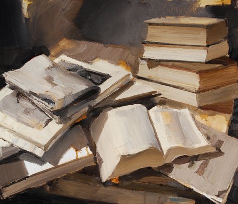 from the #bibliotheque... http://vickiarcher.com/2013/07/gone-girl-got-me/ Painted Books, Painting Still Life, Still Life Art, Aesthetic Painting, Book Shelf, Painting Tips, New Wall, Still Life Painting, A Book