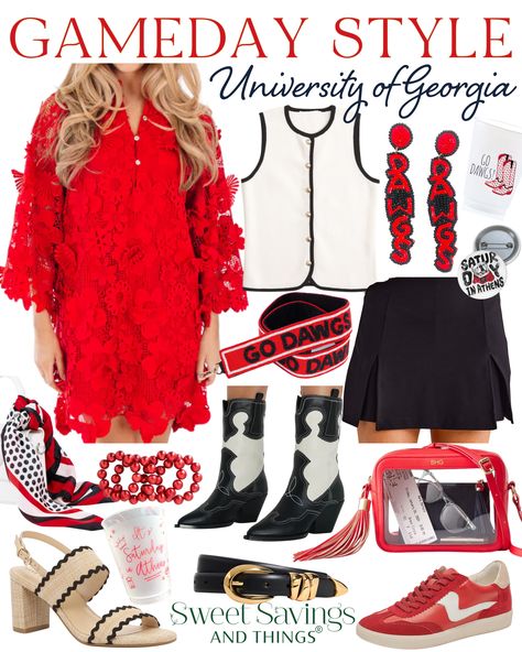 #godawgs #georgiabulldogs #georgia #preppyfashion #etsy #gameday Georgia Bulldogs Outfit Woman, Georgia Bulldogs Outfit, Georgia Football Game Outfit, Uga Gameday Outfit Georgia, Ga Bulldogs, Georgia Football, Football Game Outfit, Foot Ball, University Of Georgia