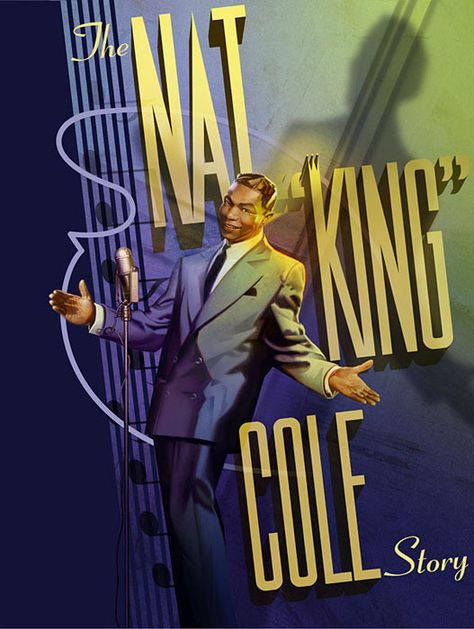 Story Illustration, Nat King Cole, Robert Rodriguez, King Cole, Illustration Poster, Kinds Of Music, Room Posters, Music Poster, Illustrations Posters