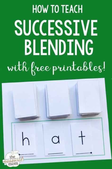 Blending Phonics, Blending Sounds Activities, Successive Blending, Sounds Activities, The Measured Mom, Synthetic Phonics, Measured Mom, Phonics Blends, Blending Sounds