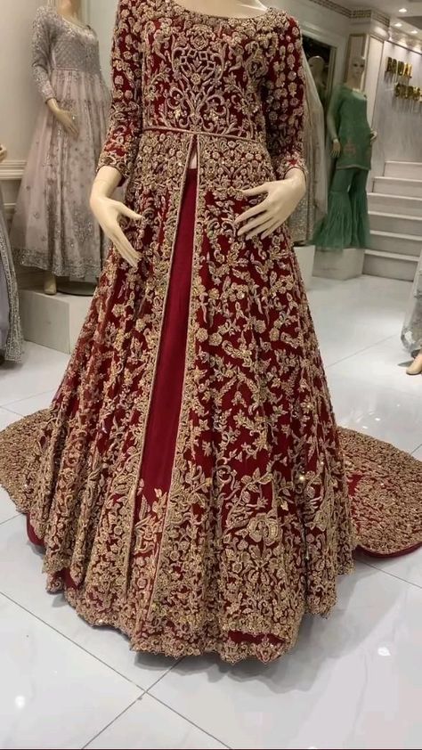 Pakistani Bridal Lehenga, Red Bridal Dress, Bridal Lehenga Designs, Latest Bridal Lehenga, Latest Bridal Dresses, Bridal Dresses Pakistan, Pakistani Fancy Dresses, Fancy Dresses Long, Bridal Dress Fashion