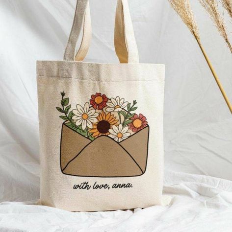 Fabric Paint Designs On Bag, Diy Tote Bags Painting, Painting Ideas On Canvas Bag, Tote Bag Design Painting, Tote Bag Designs Paint, Cute Tote Bag Design Paint, Tote Bag Painting Aesthetic, Creative Tote Bag Design Ideas, Tote Bags Painting Ideas