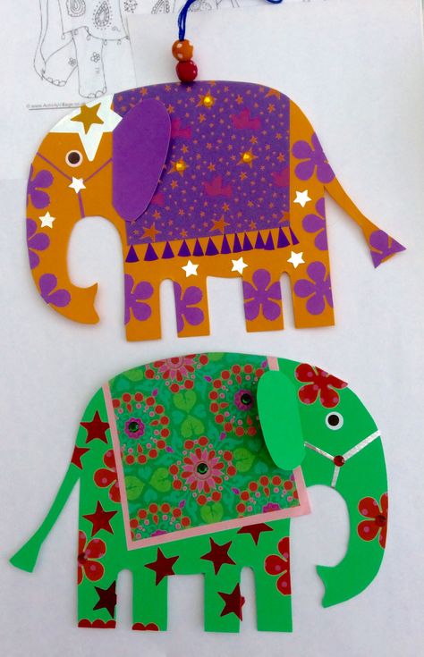 Elephant Headband Craft, Crafts Ideas For Adults, Elephant Headband, Diwali Crafts, Craft Activities For Toddlers, Diwali Activities, India For Kids, India Crafts, Elephant Crafts