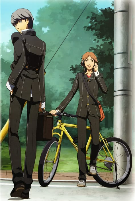 Yu And Yosuke Official Art, Yu And Yosuke Matching Pfp, Yosuke Hanamura X Yu Narukami, Yu Narukami X Yosuke, Persona 4 Yosuke X Yu, Yosuke And Yu, Yosuke Persona 4, Yosuke X Yu, Yu X Yosuke