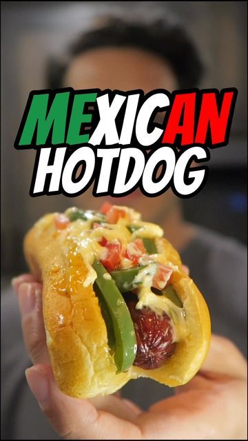 Mexican Hotdogs, Mexican Hot Dogs, Pepper Bacon, Spicy Aioli, Aioli Sauce, Mexican Tacos, Serrano Pepper, Green Bell Pepper, Hot Dog Recipes