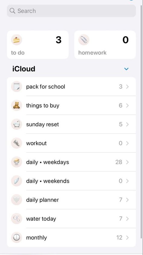 Reminder App Aesthetic, Reminders Iphone Organization, Aesthetic Apple Notes, To Do List Notes Iphone, Reminder Ideas Iphone, Phone Organisation Aesthetic, Reminders App Aesthetic, Note App Ideas, Apple Reminders Aesthetic