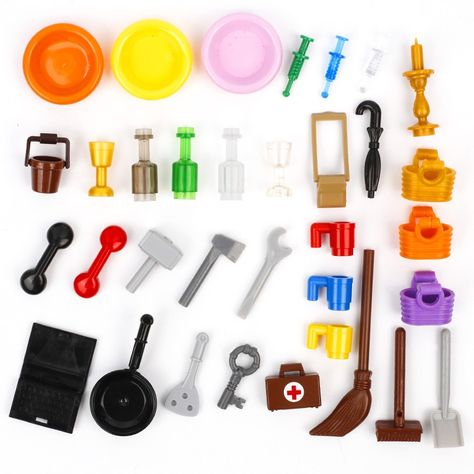 Lego Tools, Lego Accessories Diy, Lego Accessories, Lego House Ideas, Barbie Doll Set, Micro Lego, Lego Custom Minifigures, Lego Bionicle, Building Blocks Toys