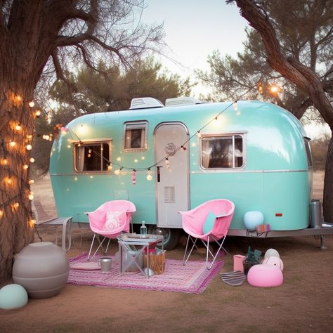 FireFlyFox on Instagram: “One of the cutest colour combos for the cutest thing out there. Vintage travel trailers! #tealandaqua #vintagetrailer #vintagecamper…” Glamper Camper, Kids Forts, Vintage Camper Remodel, Retro Caravan, Tiny Camper, Vintage Rv, Van Life Diy, Car Camper, Vintage Caravans