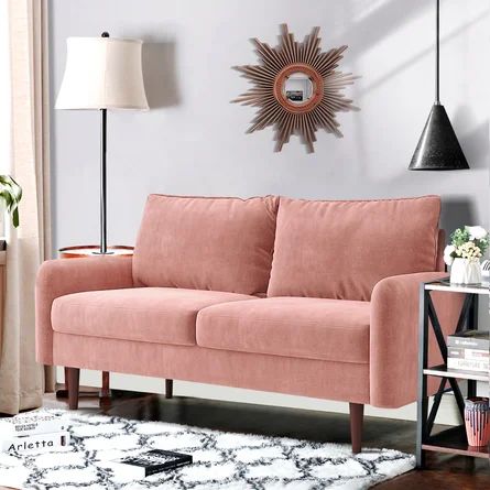 Twin Iron Beds, Loveseat In Bedroom, Loveseats For Small Spaces, Small Apartment Couch, 2 Sofas, Velvet Loveseat, Modern Loveseat, Apt Decor, Teenager's Room