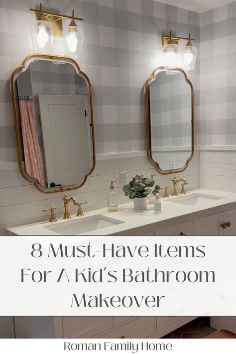 Discover 8 must-have items for a stylish kid’s bathroom makeover with my latest shop my home LTK link. From a modern bathroom wall mirror to contemporary bathroom faucets, these chic bathroom décor ideas will ensure that your children have a bathroom they love and that you are proud to show off. Click the link to shop my modern kid’s bathroom design today! Kids Bathroom Ideas Girl, Teen Bathroom, Kids Bathroom Makeover, Contemporary Bathroom Faucets, Kids Bathroom Design, Girl Bathroom, Chic Bathroom Decor, Bathroom Wall Mirror, Chic Bathroom