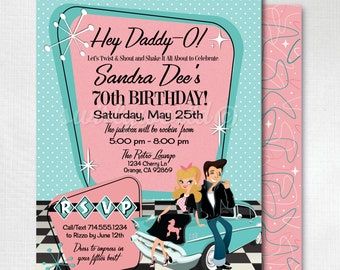 Grease Pink Ladies, Grease Theme, Fifties Party, Grease Party, Sock Hop Party, Bowling Party Invitations, 50th Birthday Party Invitations, Sock Hop, 50th Party