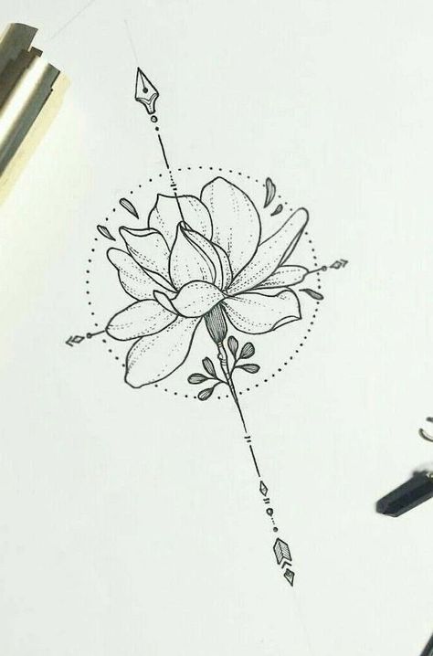 white-background-drawing-in-black-pencil-compass-rose-tattoo-orchid Font Tato, Compass Rose Tattoo, Tattoo Henna, Rose Tattoo Design, Arrow Tattoos, Diy Tattoo, Hand Tattoo, Trendy Tattoos, Tattoo Flash