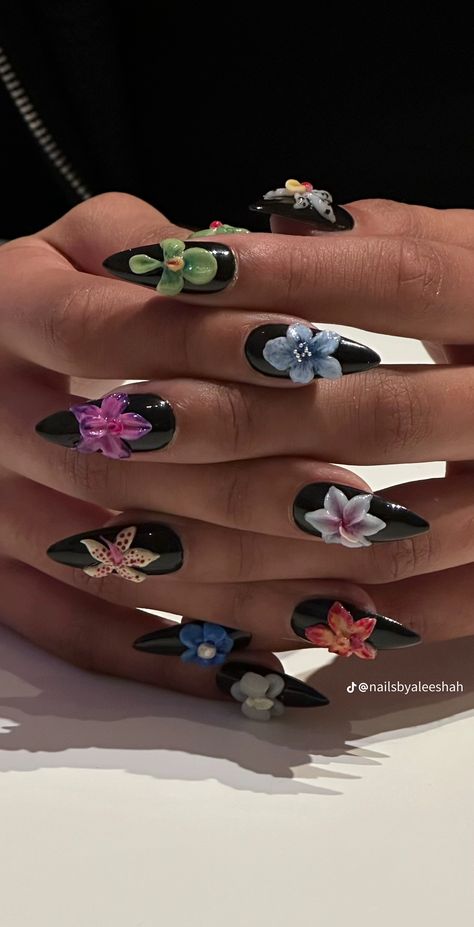 Orchid Nails, 3d Flower Nails, Nails Today, Exotic Nails, Pretty Gel Nails, Nails Only, Girls Nails, Minimalist Nails, Fire Nails