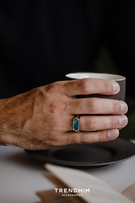 Men's Signet Elegant Ring Rings On Fingers, Paid Partnership, Holding Coffee, Men Jewellery, Male Jewelry, Fall Rings, Everyday Jewellery, Men Rings, Man Gift