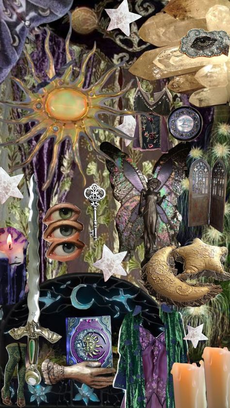 #whimsigoth #whimsy #gothic #jeweltones #celestial #aestethic Whimsigoth Color Pallet, Whimsigoth Pictures, Earthgirl Aesthetic, Howls Aesthetic, Whimsigoth Moodboard, Whimsigoth Diy, Swaggy Wallpapers, Whimsy Aesthetic, Whimsigoth Clothes