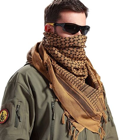 FREE SOLDIER Scarf Military Shemagh Tactical Desert Keffiyeh Head Neck Scarf Arab Wrap with Tassel 43x43 inches (Amber Brown) : Clothing, Shoes & Jewelry Military Scarf, Camp Toilet, Shemagh Scarf, Arab Scarf, Knife Holster, Shoulder Holster, Winter Headwear, Bug Out Bag, Lightweight Scarf