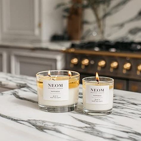 My absolute facourite NEOM candle - Essential Oil Aromatherapy Candle | Neroli, Mimosa & Lemon. Scent to Make You Happy Grow Gorgeous, Hand Balm, Scented Candles Luxury, Oil Shop, Natural Candles, Luxury Candles, Moroccan Oil, Aromatherapy Candles, Natural Fragrances