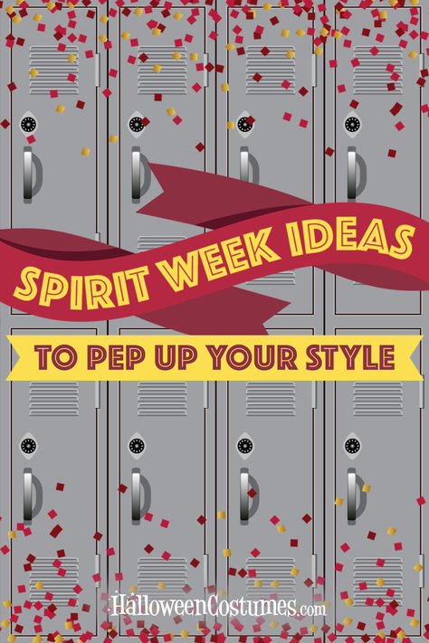 We compiled 50 fun ideas for Spirit Week, plus some suggested costumes and accessories for dress-up days! Elementary Dress Up Days, Spirit Dress Up Days For School, Fun Dress Up Themes For School, Preschool Dress Up Days, School Spirit Dress Up Days, Hoco Week Dress Up Days Ideas, Fun Dress Up Days For School, School Dress Up Days Spirit Weeks, Dress Up Day Themes