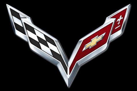 Although the big reveal won't officially happen until July 18, Chevrolet is making more details available a... Corvette Logo, Sports Car Logos, 2014 Corvette Stingray, 1969 Corvette, 2014 Corvette, C7 Corvette, Cross Flag, Corvette Zr1, Classic Corvette