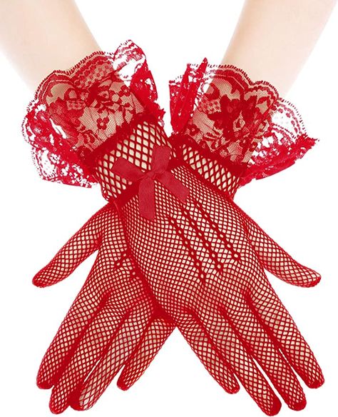 Amazon.com: SATINIOR Ladies Lace Gloves Elegant Short Gloves Courtesy Summer Gloves for Wedding Dinner Parties (Wine Red) : Clothing, Shoes & Jewelry Tea Party Gloves, Party Gloves, White Prom, Wedding Gloves, Bridal Gloves, Victorian Lace, Lace Gloves, Elegant Ladies, Different Dresses