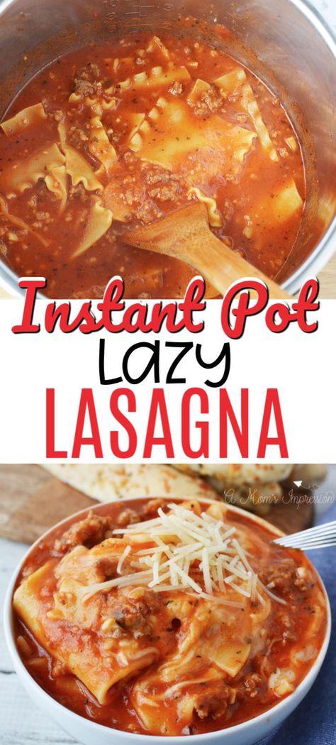 Instapot Lasagna Recipe Easy, Instant Pot Lazy Lasagna, Pressure Cooker Lasagna, Lasagna Recipe Without Ricotta, Lazy Lasagna Recipe, Instant Pot Lasagna Recipe, Noodles Making, Instant Pot Lasagna, Easy Lasagna Soup