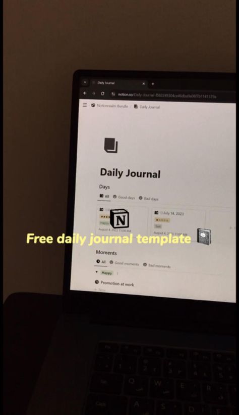 notion template free download Notion Journaling, Notion Daily Journal, Daily Journal Template, Notion Productivity, Journal Notion, Notion Template, Improve Focus, Self Reflection, Journal Template