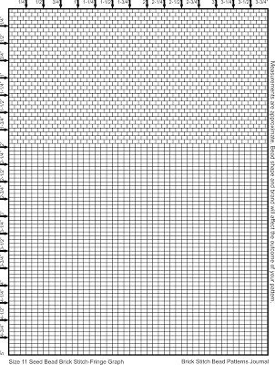 Size 11 bead Brick Stitch and Fringe Graph Paper free beading graph paper with pdf download.  http://brickstitchbeadpatterns.blogspot.com Beadwork Patterns Beading Techniques, Brick Stitch Graph Paper, Seed Bead Graph Paper, Beading Graph Paper, Bead Graph Paper, Brick Stitch Tutorial, Printable Graph Paper, Beading Netting, Beadwork Designs