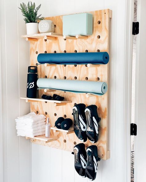 Michelle Kovash on Instagram: “After months of waiting and a disappointing delivery cancellation our @onepeloton arrived yesterday. I’ve completed two rides and my 🍑…” Peg Board Display, Board Display, Florida House, Can Organizer, How To Store, Peg Board, Florida Home, Board Design, Shoe Rack