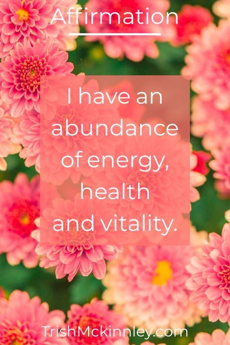 I have an abundance of energy, health and vitality. #affirmation #energy #abundance #mantra #vitality #forgottentoolsoftheuniverse Healthy Affirmations, Health Affirmations, Healing Affirmations, Health And Vitality, Energy Healing Spirituality, Wealth Affirmations, Abundance Affirmations, Daily Positive Affirmations, Law Of Attraction Affirmations