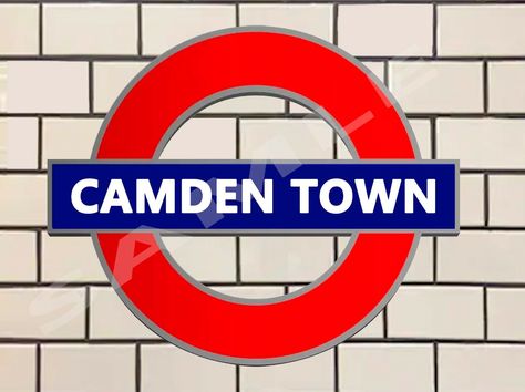 Fence Bar, Town Sign, Camden Street, Underground Train, Personalized Bar Signs, Camden Town, Pub Signs, Man Caves, Street Sign