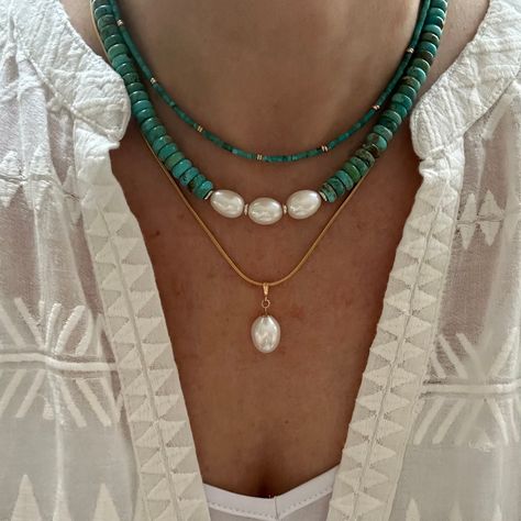 Pearl Silver Necklace, Silver Pearl Necklace, Necklace Extender, Statement Choker, Formal Casual, Choker Collar, Kingman Turquoise, Bijoux Diy, Turquoise Gemstone