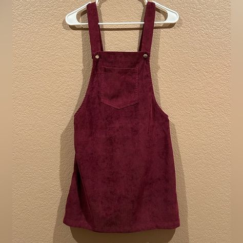 Mini-skirt Corduroy overalls Overall Skirt, Corduroy Overalls, Shein Dresses, Side Zipper, Mini Skirt, Overalls, Mini Skirts, Like New, Dress Es