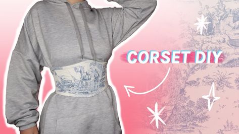 DIY CORSET SUR MESURE // Tuto + Patron Gratuit 🧵 - YouTube Free Corset Belt Pattern, Belt Corset Pattern, How To Make A Corset Diy, Patron Corset Bustier, Patron Corset, Underbust Corset Pattern, Corset Diy, Rework Clothes, How To Make A Corset